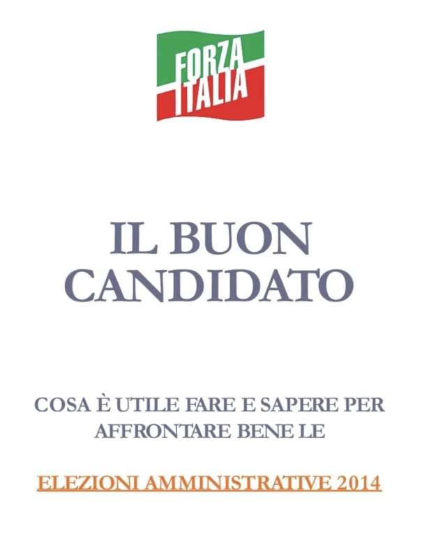 il kit del buon candidato forza italia 2014