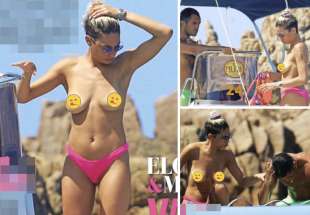 elodie in topless in barca con mahmood