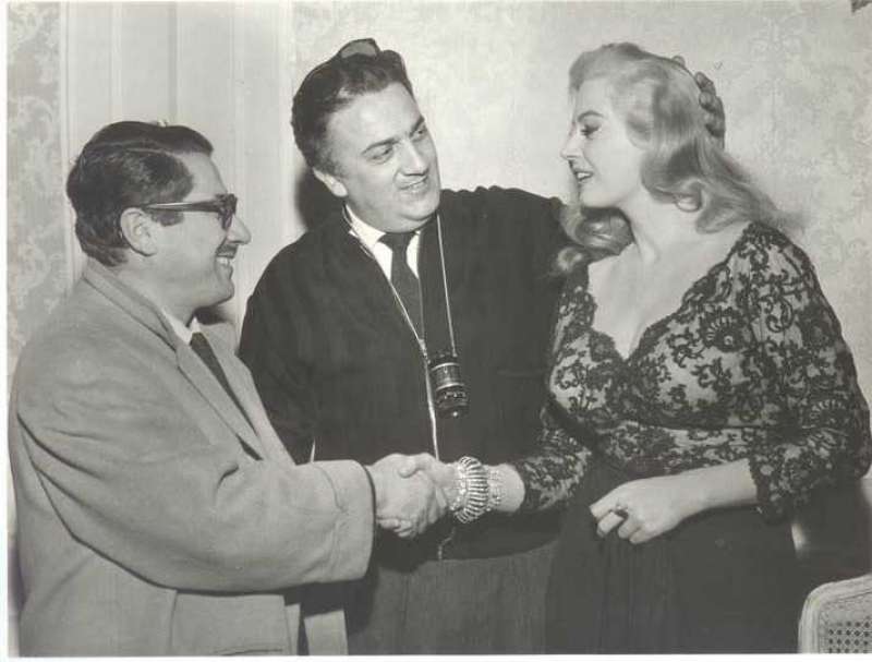 Flaiano Fellini Ekberg 1960