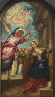 tintoretto L'Angelo che annuncia il martirio a Santa Caterina d' Alessandria