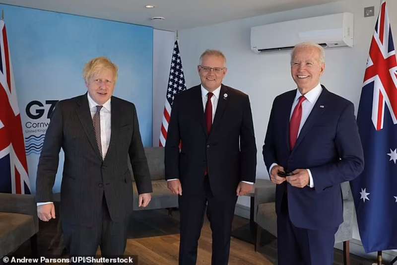 Boris Johnson, Scott Morrison e Joe Biden