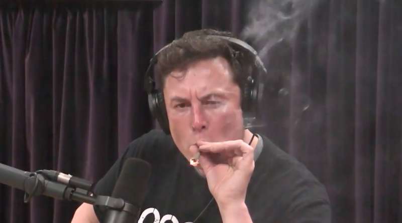 Elon Musk fuma