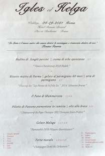 il menu del matrimonio di igles ed helga