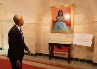 barack obama e il ritratto di michelle