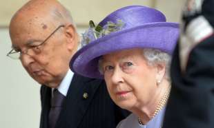 Elisabetta II con Giorgio Napolitano