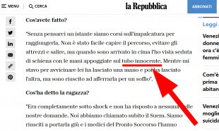 La Repubblica - Tubo innocente