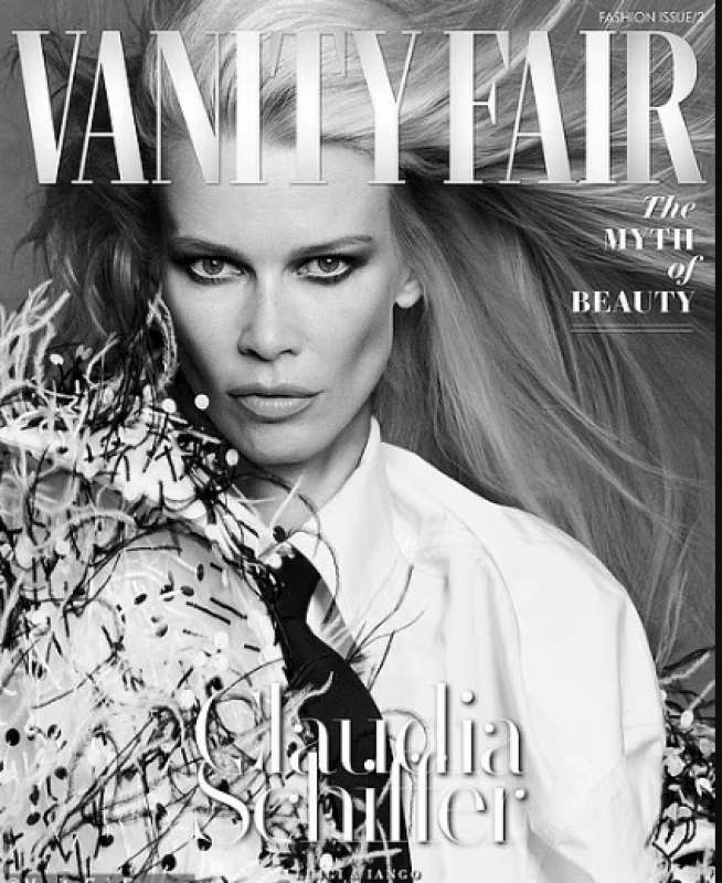 claudia schiffer sulla copertina di vanity fair
