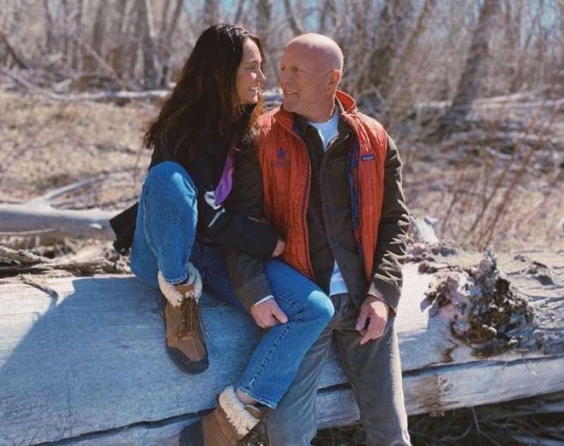 Emma Heming Willis con il marito Bruce Willis