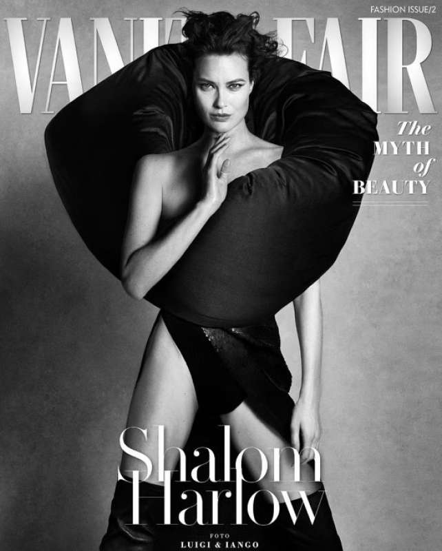 shalom harlow sulla copertina di vanity fair
