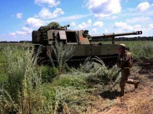 Un cannone semovente Paladin nella regione di Donetsk