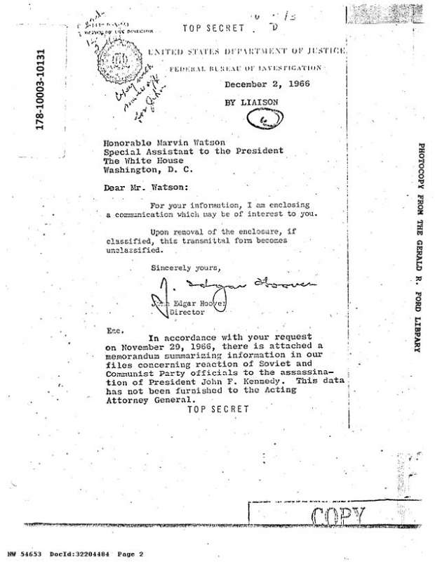 I documenti dell Fbi su Lee Harvey Oswald