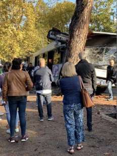 roma, autobus atac si schianta contro un albero 9