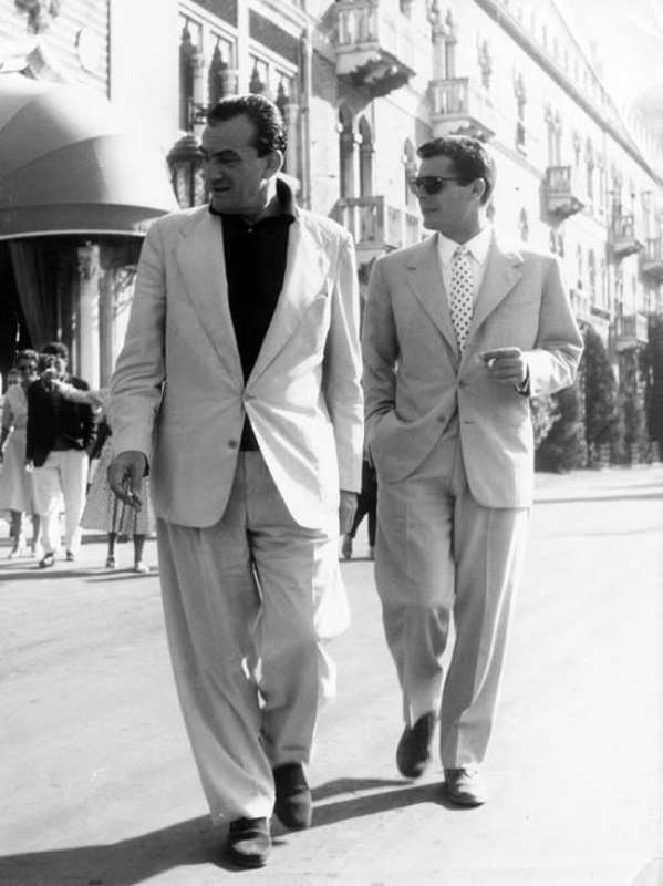 Luchino Visconti e Marcello Mastroianni -1957