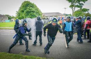 addestramento della polizia scozzese per la cop26 di glasgow 14