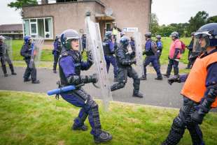 addestramento della polizia scozzese per la cop26 di glasgow 16