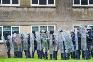 addestramento della polizia scozzese per la cop26 di glasgow 26