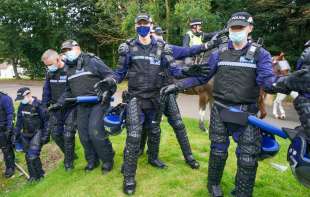 addestramento della polizia scozzese per la cop26 di glasgow 9