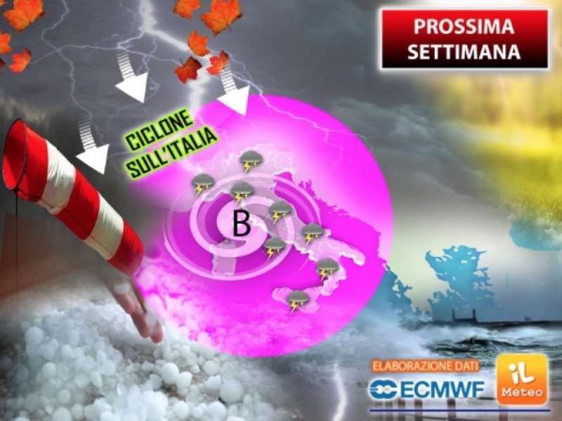 ciclone in arrivo sull italia da martedi 5 ottobre 2021