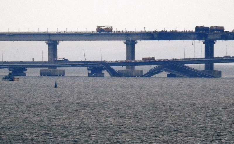 il ponte di kerch dopo l'esplosione