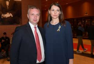 l ambasciatore dell ucraina yaroslav melnyk e moglie foto di bacco