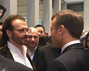 Macron e Lorenzo Fiaschi di Galleria Continua)