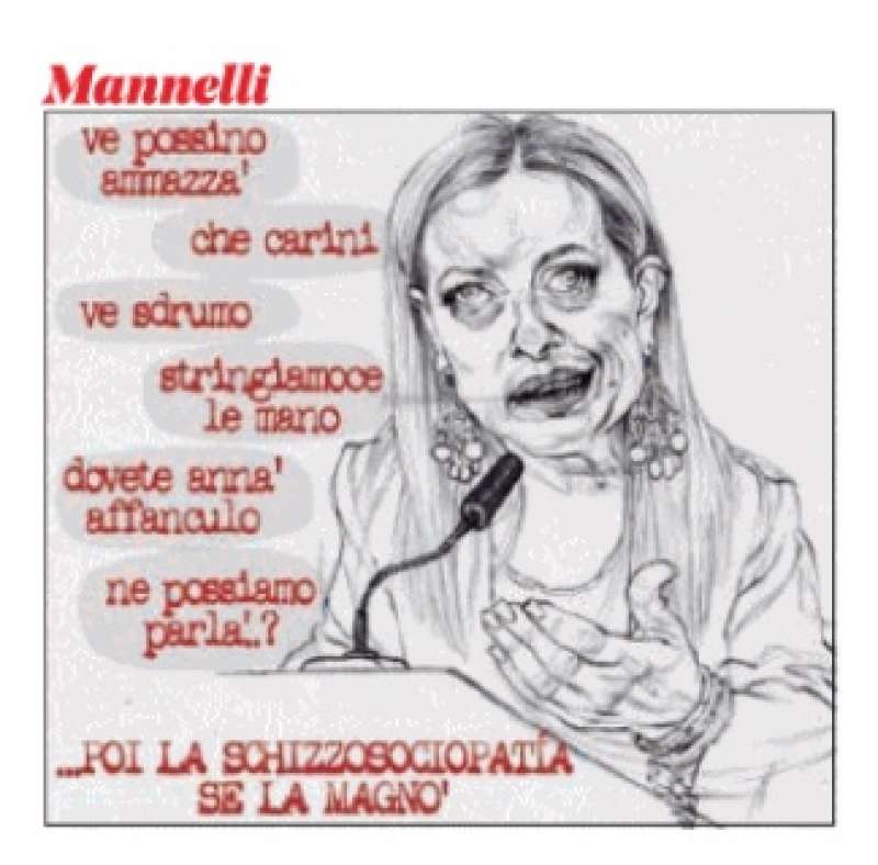 GIORGIA MELONI - VIGNETTA BY MANNELLI