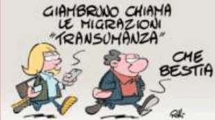 la transumanza by giambruno vignetta by rolli per il giornalone la stampa