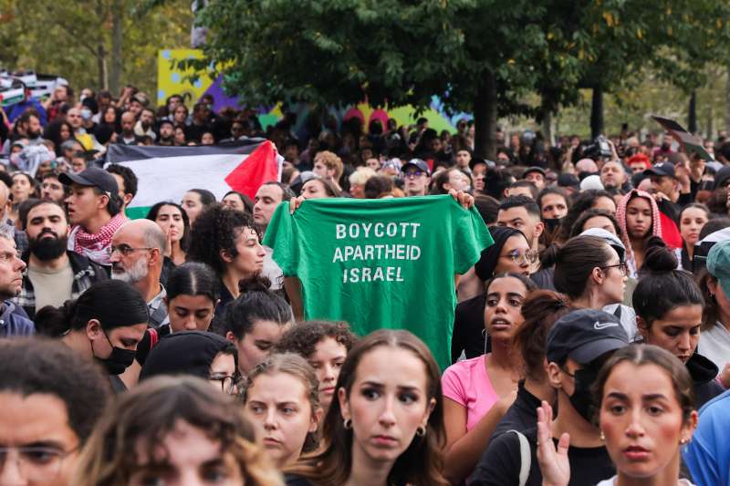 manifestazione pro palestina a parigi 11