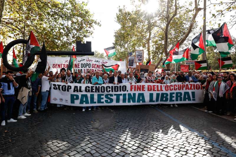 manifestazione pro palestina a roma 11
