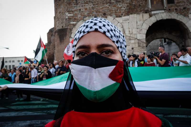 manifestazione pro palestina a roma 7