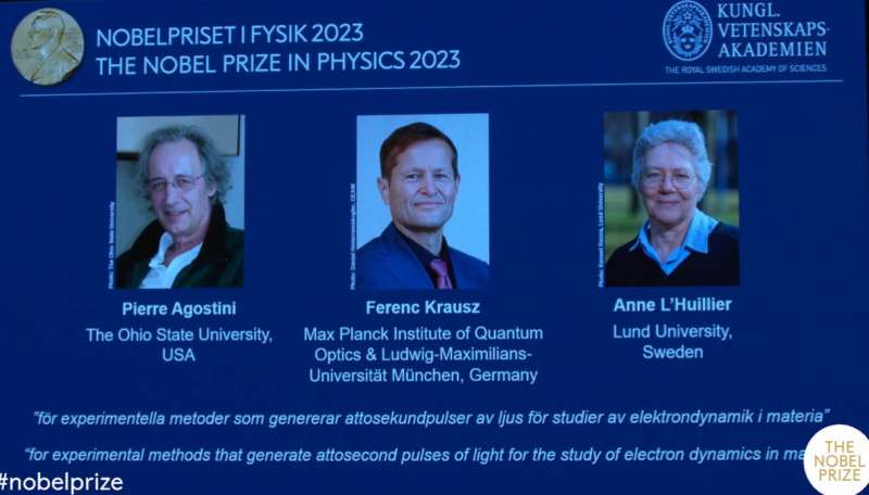 premio nobel per la fisica 2023 a pierre agostini, ferenc krausz e anne l huillier