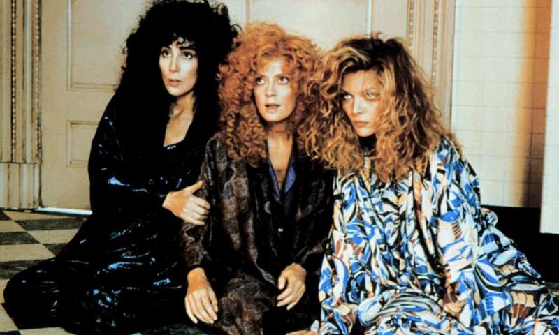Sarandon with Cher and Michelle Pfeiffer in The Witches of Eastwick, 1987