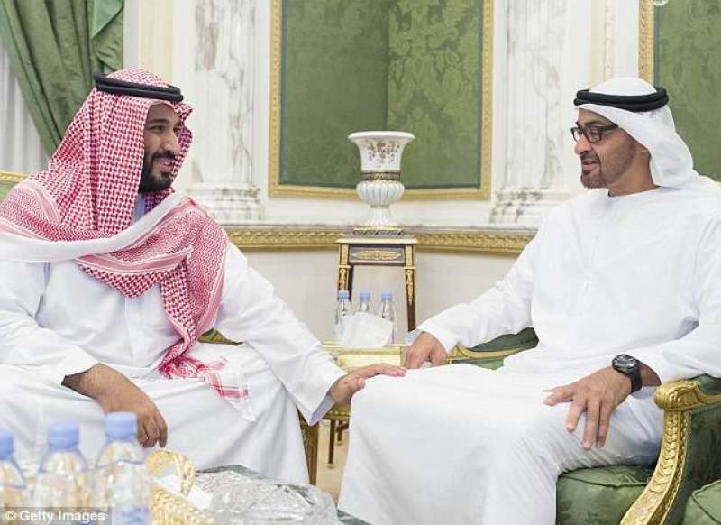 saudi arabia s crown prince mohammed bin salman left and de facto united arab emirates ruler mohammed bin zayed right getty images