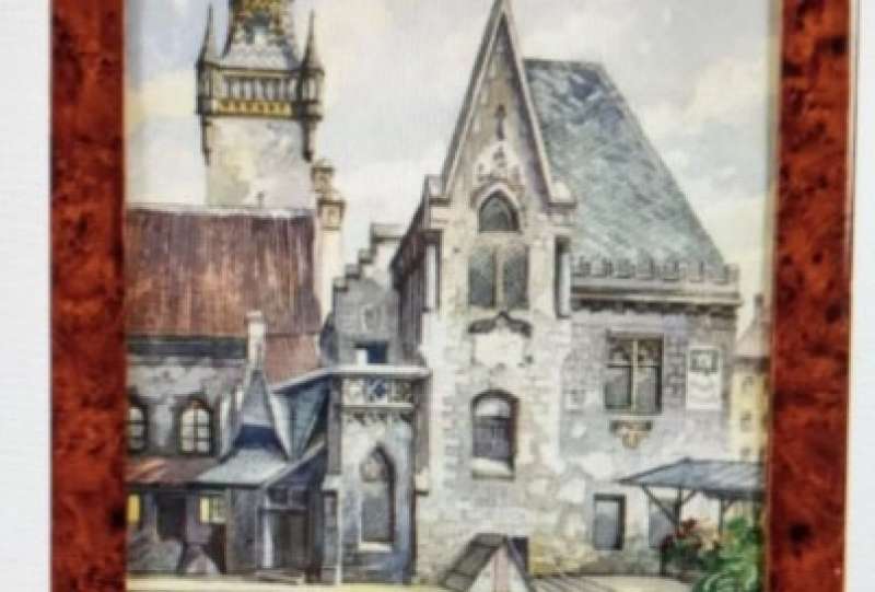 il vecchio municipio di monaco di baviera in un acquerello realizzato da hitler nel 1914