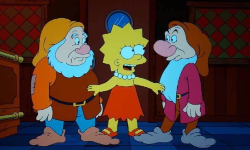 Lisa Simpsons con i sette nani