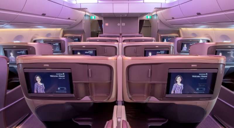 airbus a350 singapore airlines business class.