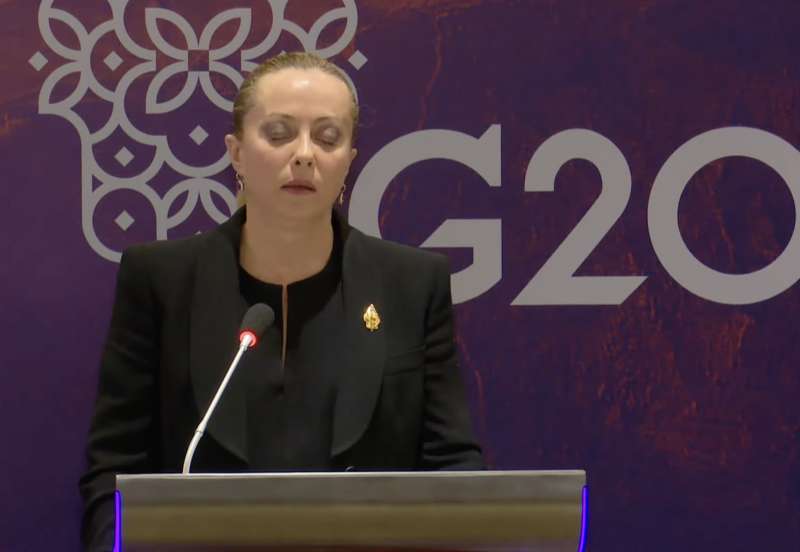 giorgia meloni conferenza stampa g20 di bali