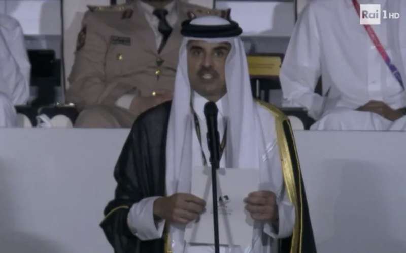 il discorso di sheikh tamim bin hamad al thani alla cerimonia di apertura dei mondiali in qatar