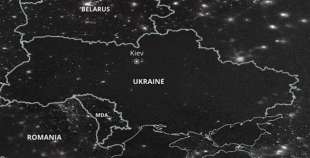l ucraina al buio foto satellitare 24 novembre 2022