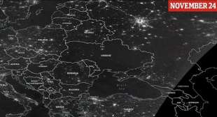 l ucraina al buio foto satellitare 24 novembre 2022