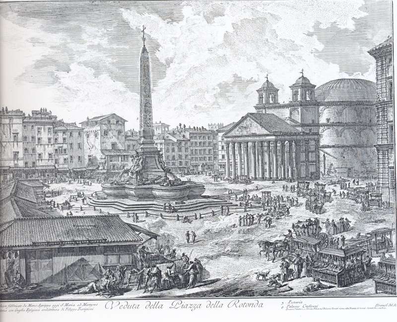 piazza della rotonda gbp vedute di roma 1748 1778