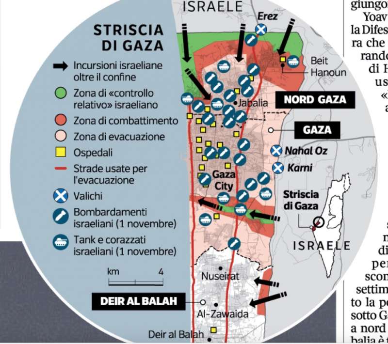STRISCIA DI GAZA - AVANZATA DEI SOLDATI ISRAELIANI