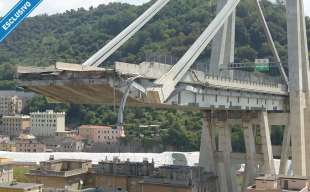 il ponte morandi nel video girato da un drone