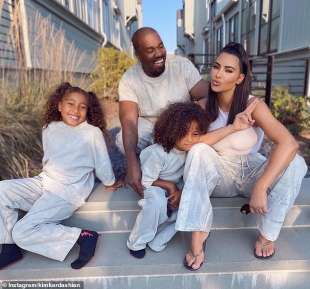 kim kardashian kanye west e i figli