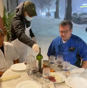 lo chef sotto la neve