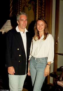 Jeffrey Epstein e Celia Midelfart nel 1995