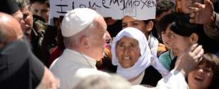 Papa Francesco tra i rifugiati a Lesbo 8