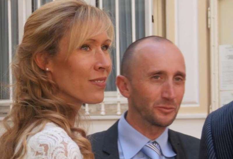 Davide Rebellin e la moglie