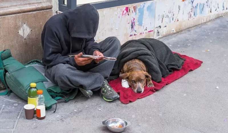 senzatetto elemosina