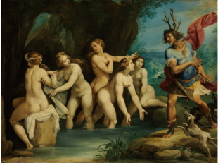 Cavalier d’Arpino il dipinto raffigurante il mito di Diana e Atteone